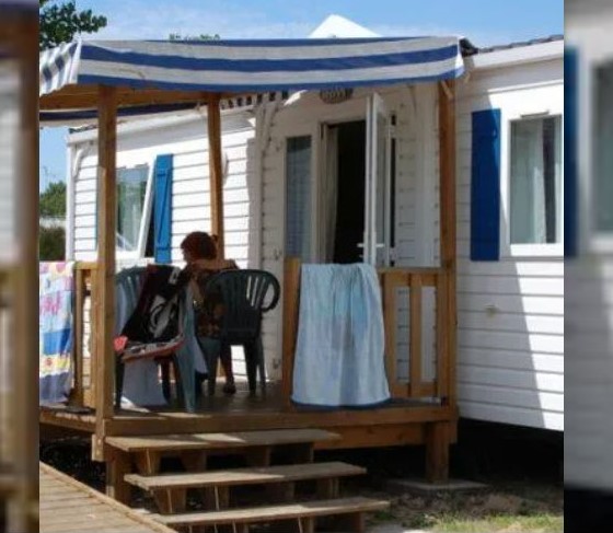 Mobile-Home Confort 26m² 2 chambres + terrasse semi couverte PMR (coté plage)